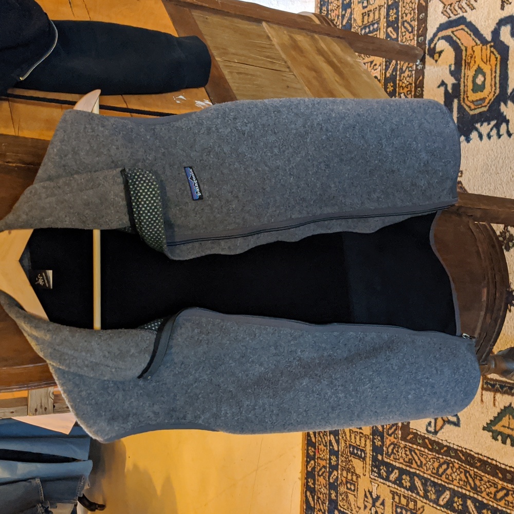 Vintage 2000 Patagonia Vest Full Zip Fleece Cycling Grey - Picture 3 of 15